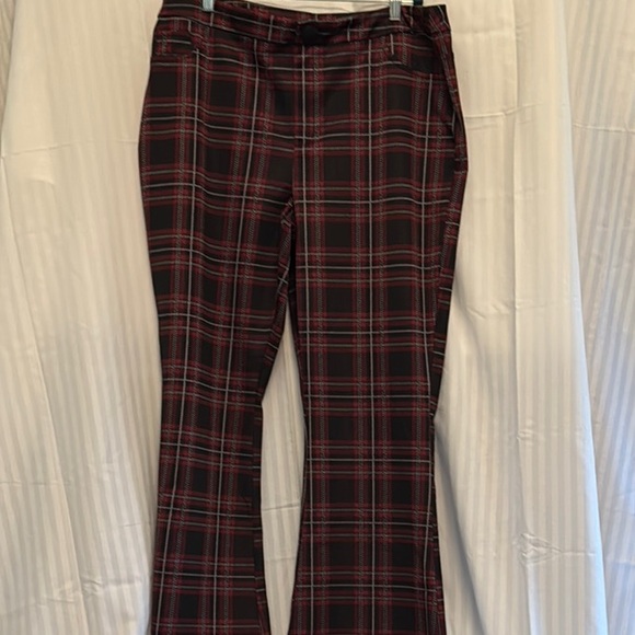 Cato Pants - Cato Red and Black Plaid Trousers